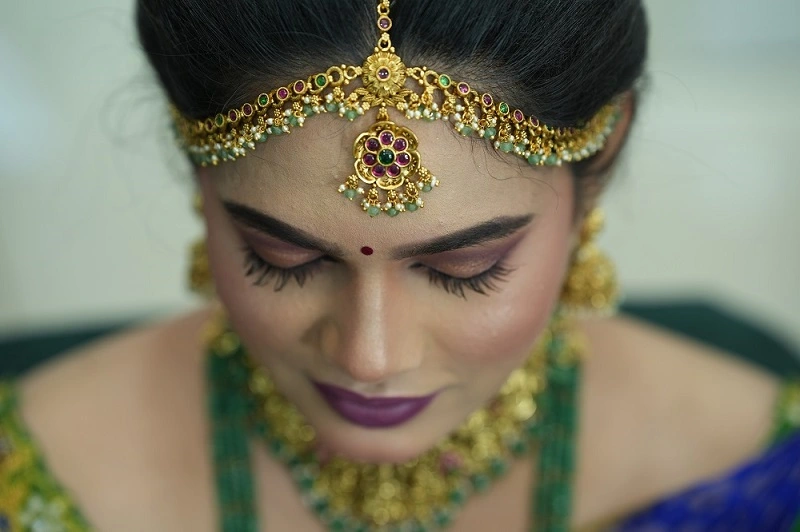 Bridal makeup gallery by best makeup artist in Tirupati - RK Makeup Studio slide 2