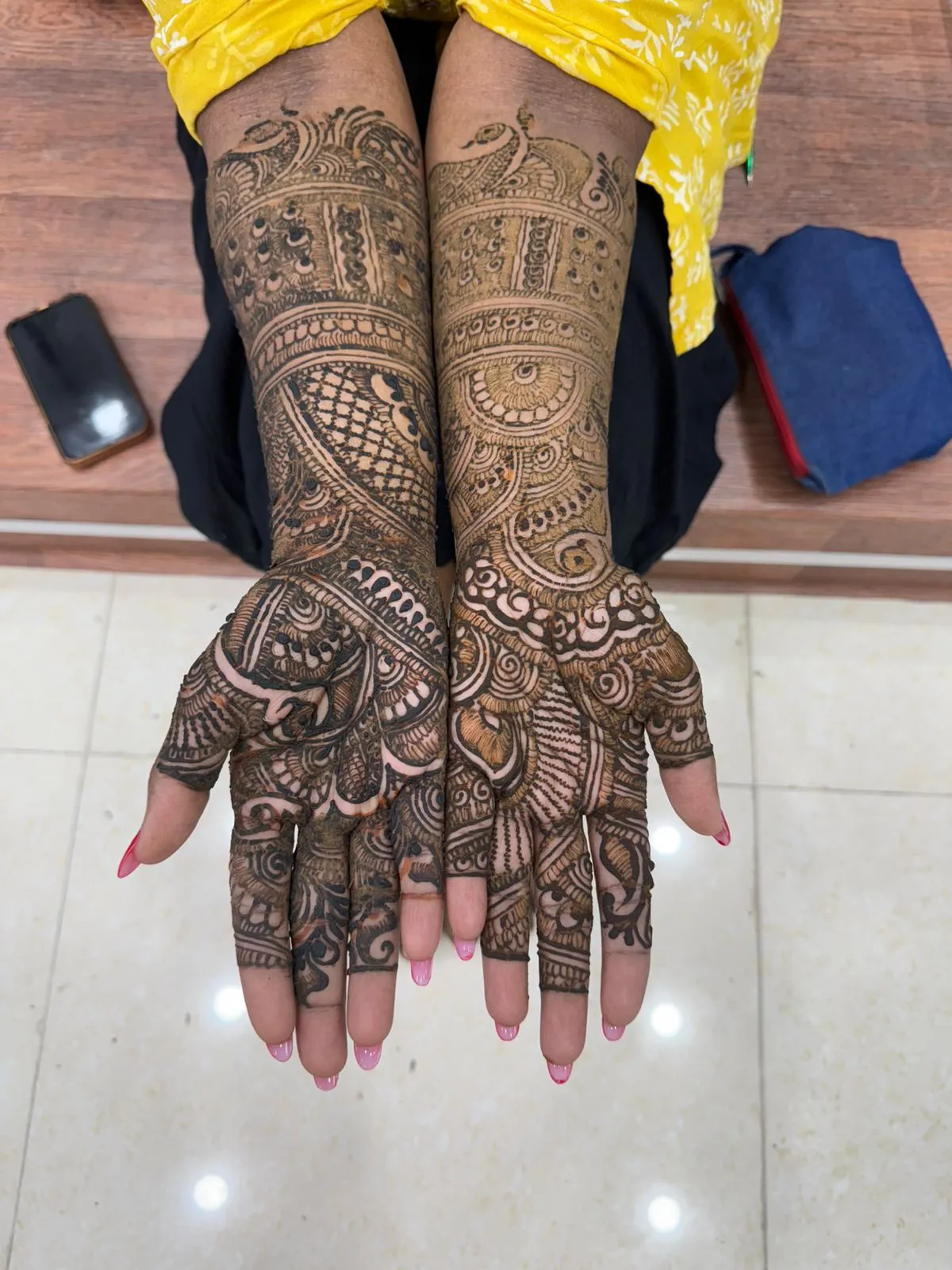 Bridal Mehndi Art by best makeup studio in Tirupati RK Makeup Studio